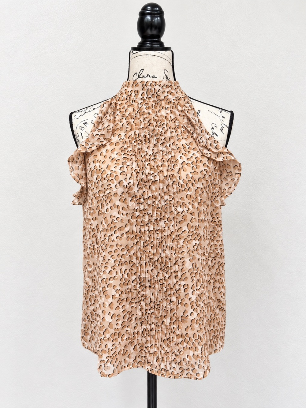 Express Beige Leopard Print Halter Camisole Top Size Small